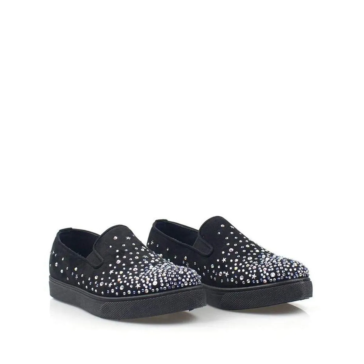 Laura Flat Diamante Star Trim Skater Shoe