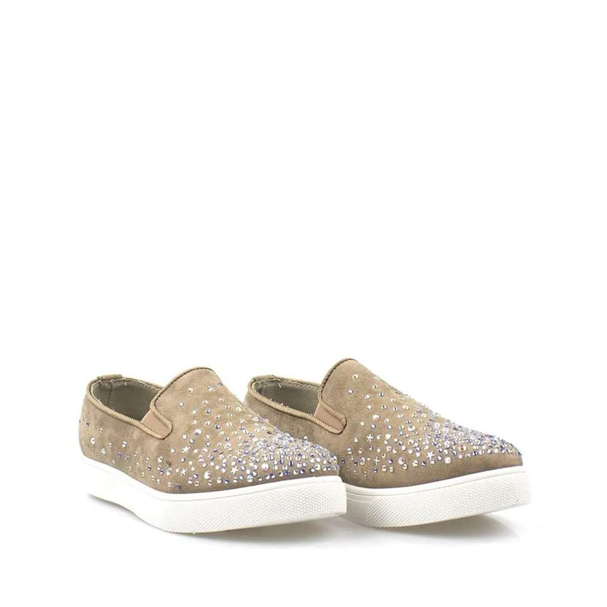 Laura Flat Diamante Star Trim Skater Shoe