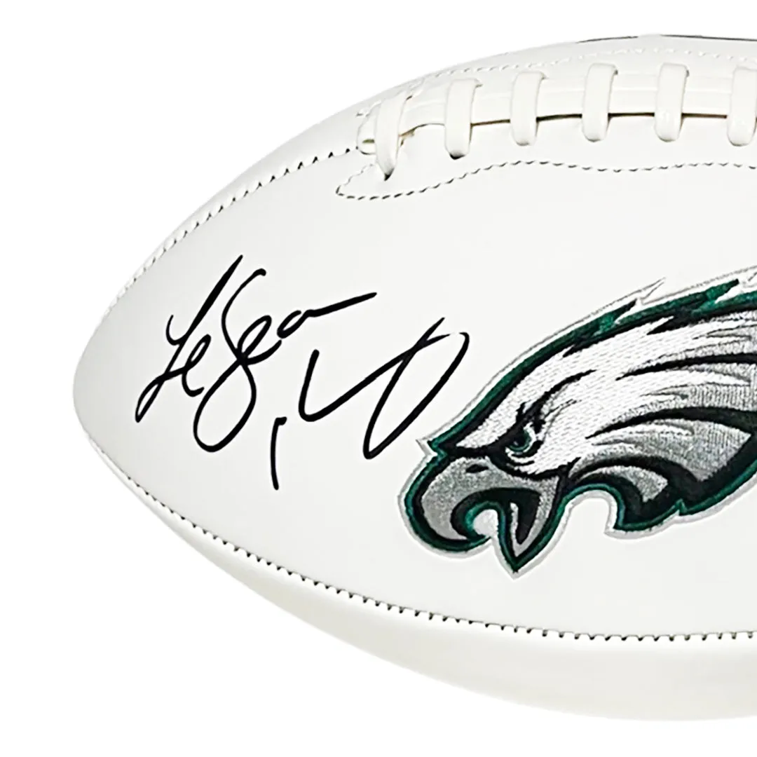 LeSean McCoy Signed Philadelphia Eagles Official NFL Team Logo White Football (Beckett)