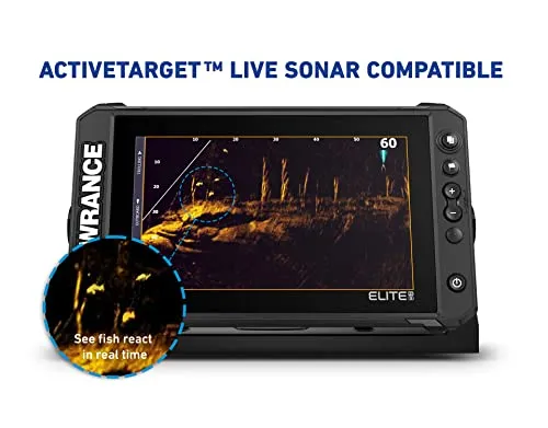 Lowrance Elite FS 9 Fish Finder with ActiveTarget Live Sonar, Preloaded C-MAP Contour  Charts