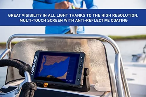 Lowrance Elite FS 9 Fish Finder with ActiveTarget Live Sonar, Preloaded C-MAP Contour  Charts