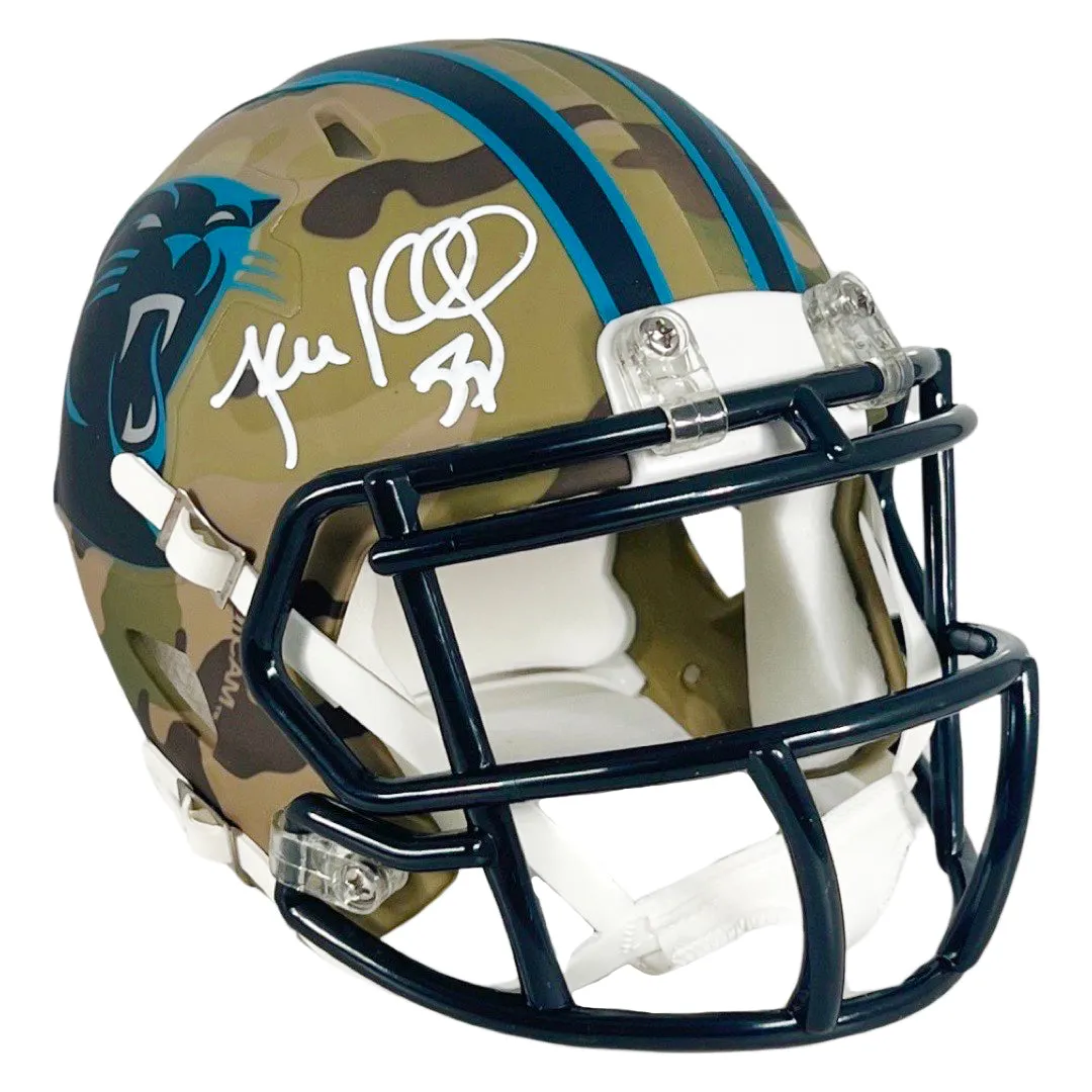 Luke Kuechly Signed Carolina Panthers Camo Speed Mini Football Helmet (Beckett)