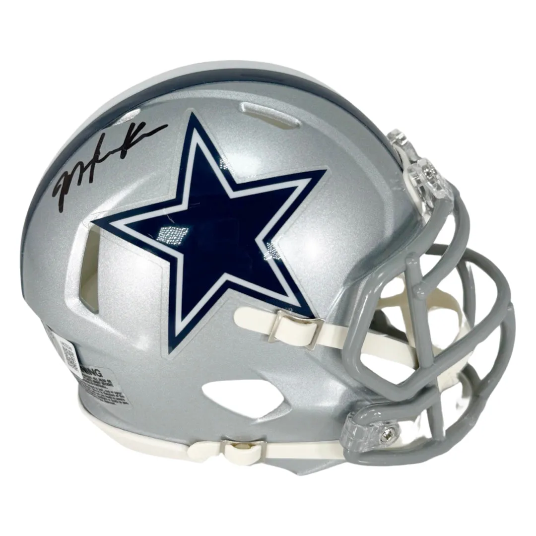 Malik Hooker Signed Dallas Cowboys Speed Mini Football Helmet (JSA)