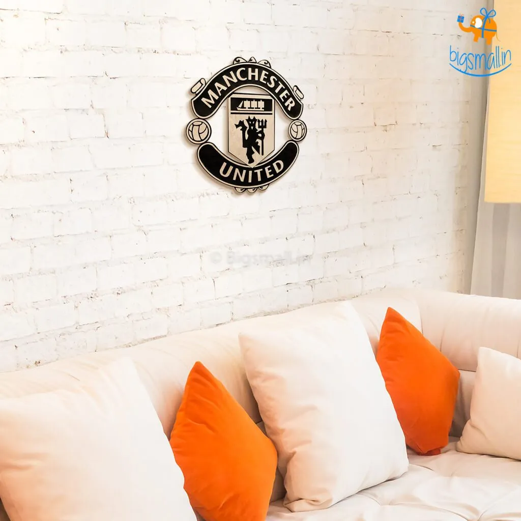 Manchester United Engraved Wooden Crest