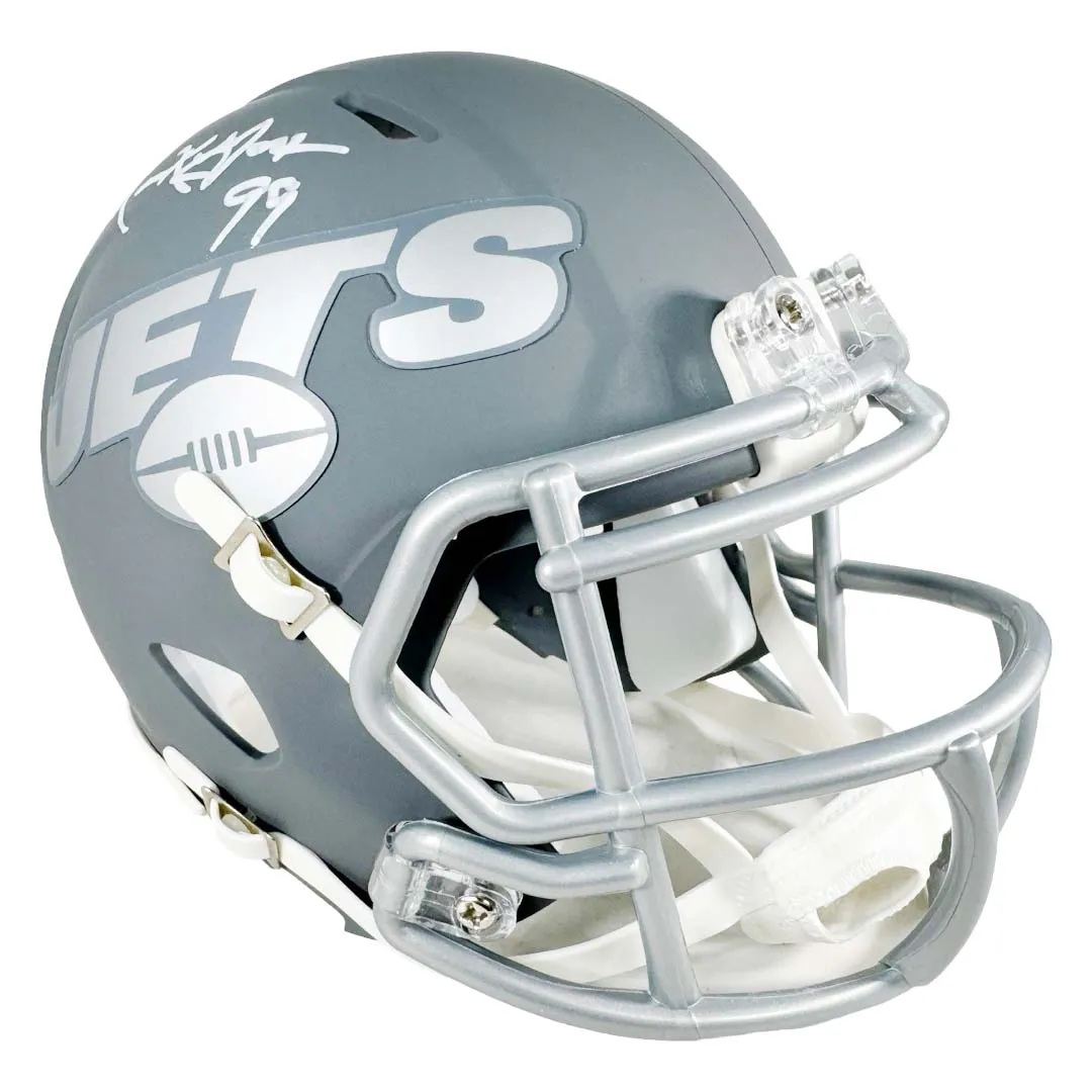 Mark Gastineau Signed New York Jets Slate Alternate Speed Mini Football Helmet (JSA)