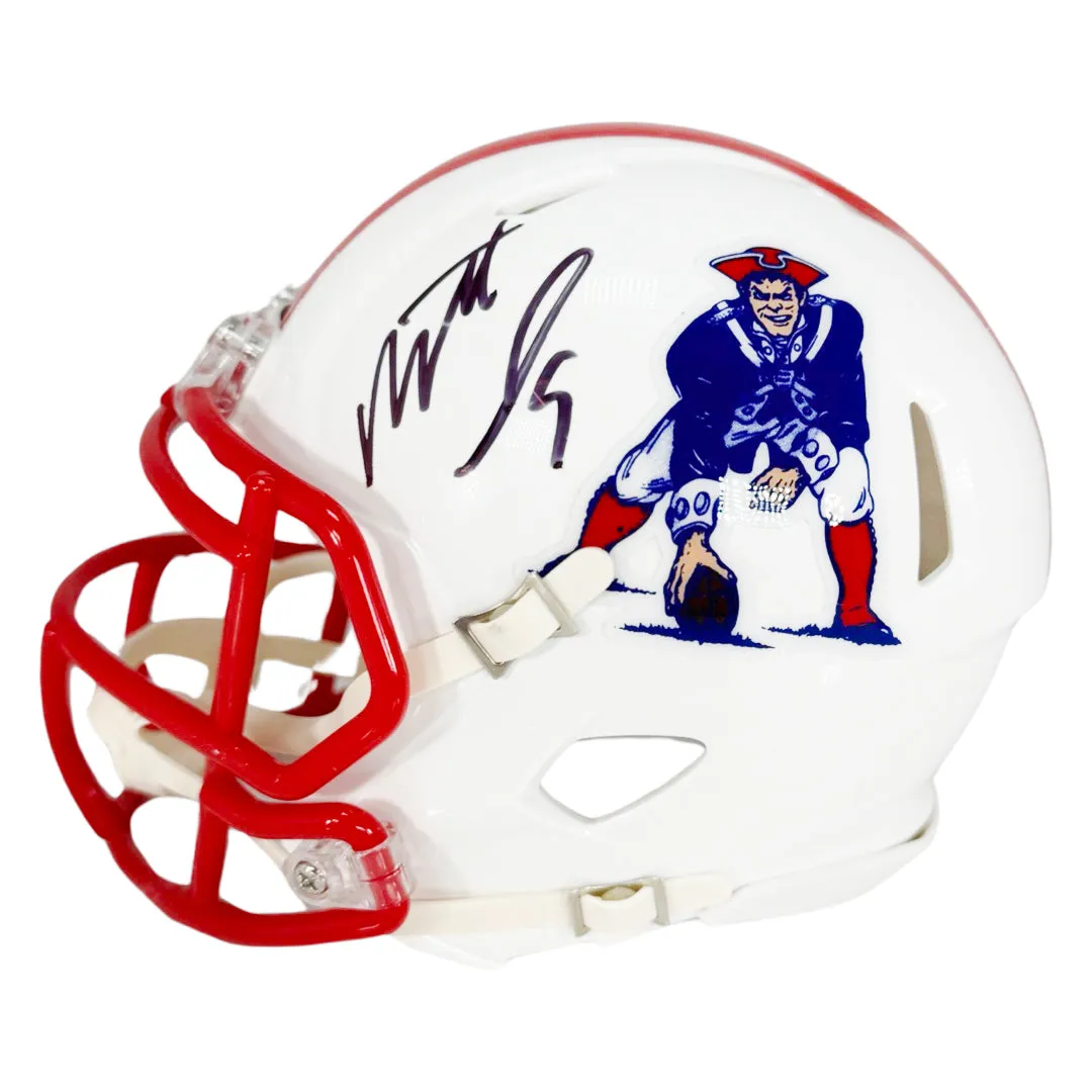 Matthew Judon Signed New England Patriots Throwback Speed Mini Football Helmet (JSA)