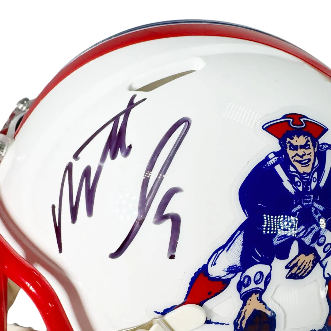 Matthew Judon Signed New England Patriots Throwback Speed Mini Football Helmet (JSA)