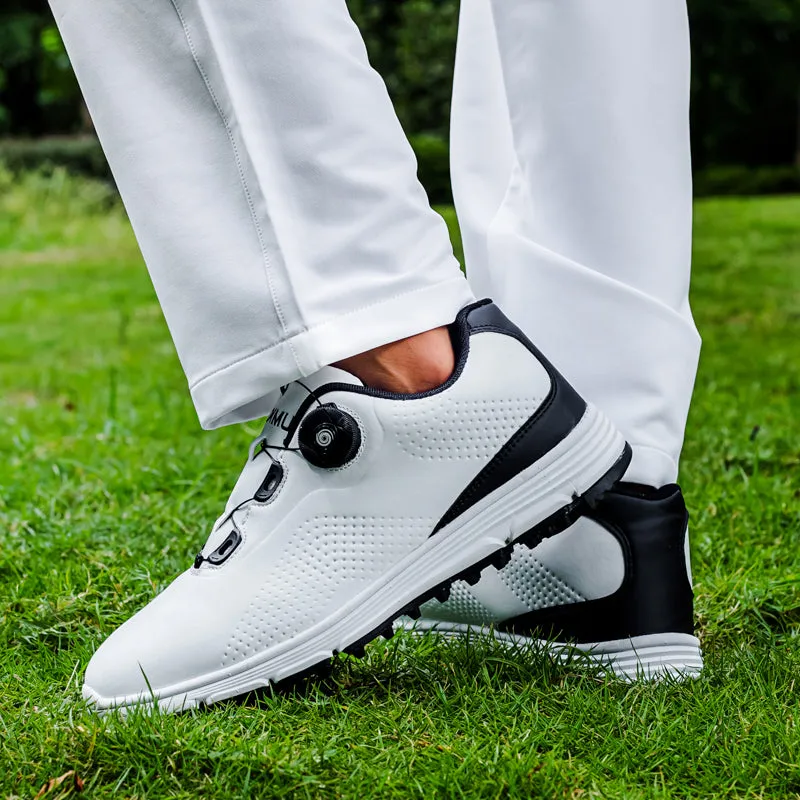 Men's Leather Golf Shoes Waterproof Non-slip Spike less Golf Shoes | 20626