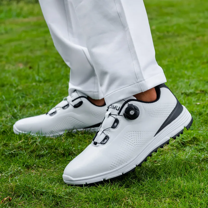 Men's Leather Golf Shoes Waterproof Non-slip Spike less Golf Shoes | 20626