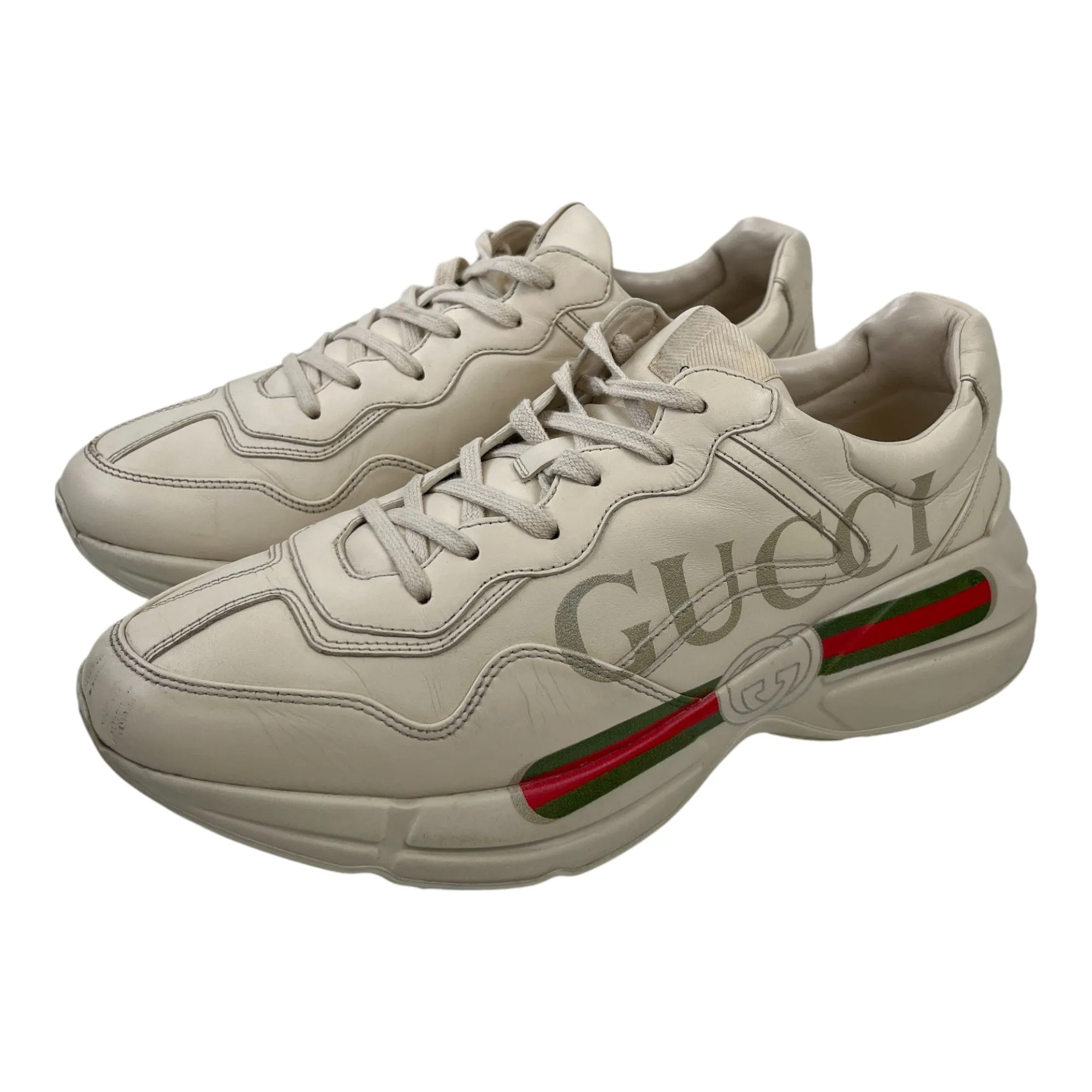 Men's Rhyton Low Trainers Cream Size EU 42 / UK 8