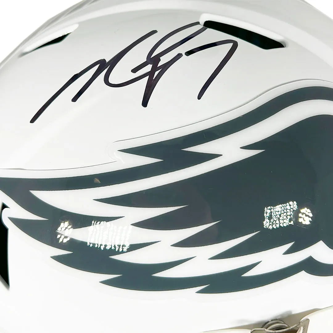 Michael Vick Signed Philadelphia Eagles Salute to Service 2024 Full-Size Replica Football Helmet (Beckett)