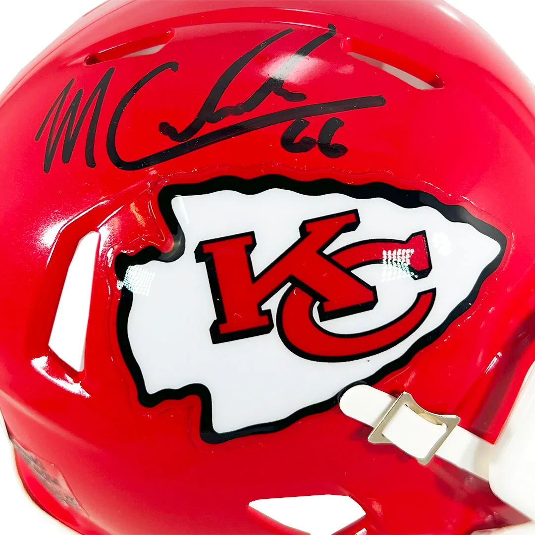 Mike Caliendo Signed Kansas City Chiefs Speed Mini Football Helmet (Beckett)