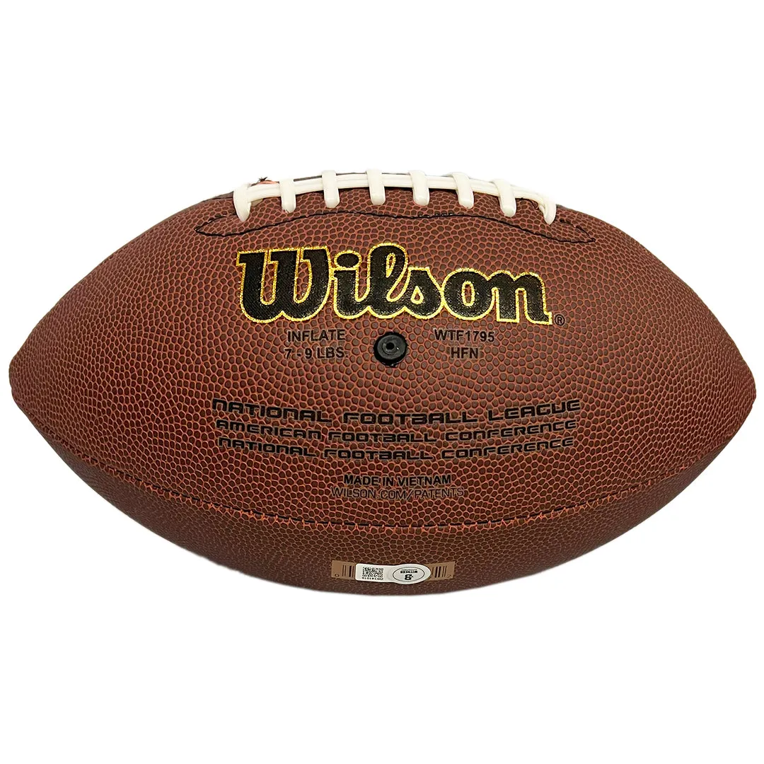 Mike Danna Signed Kansas City Chiefs Wilson Official NFL Replica Football (Beckett)