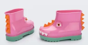 Mini Melissa Girls Pink and Green Mini Rain Boot   Fabula BB Boots