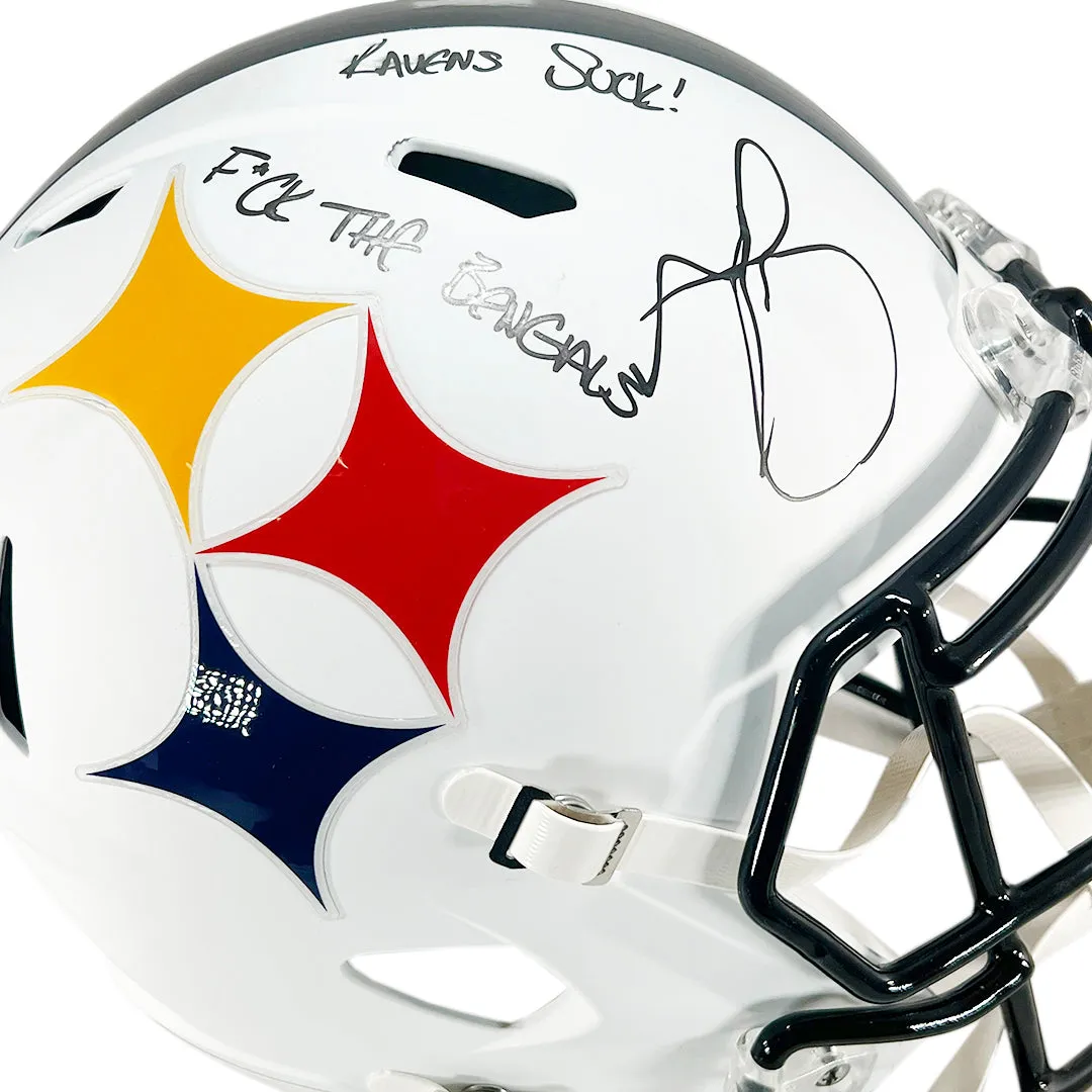 Minkah Fitzpatrick Signed Multi Inscription Inscription Pittsburgh Steelers AMP Speed Full-Size Replica Football Helmet (JSA)