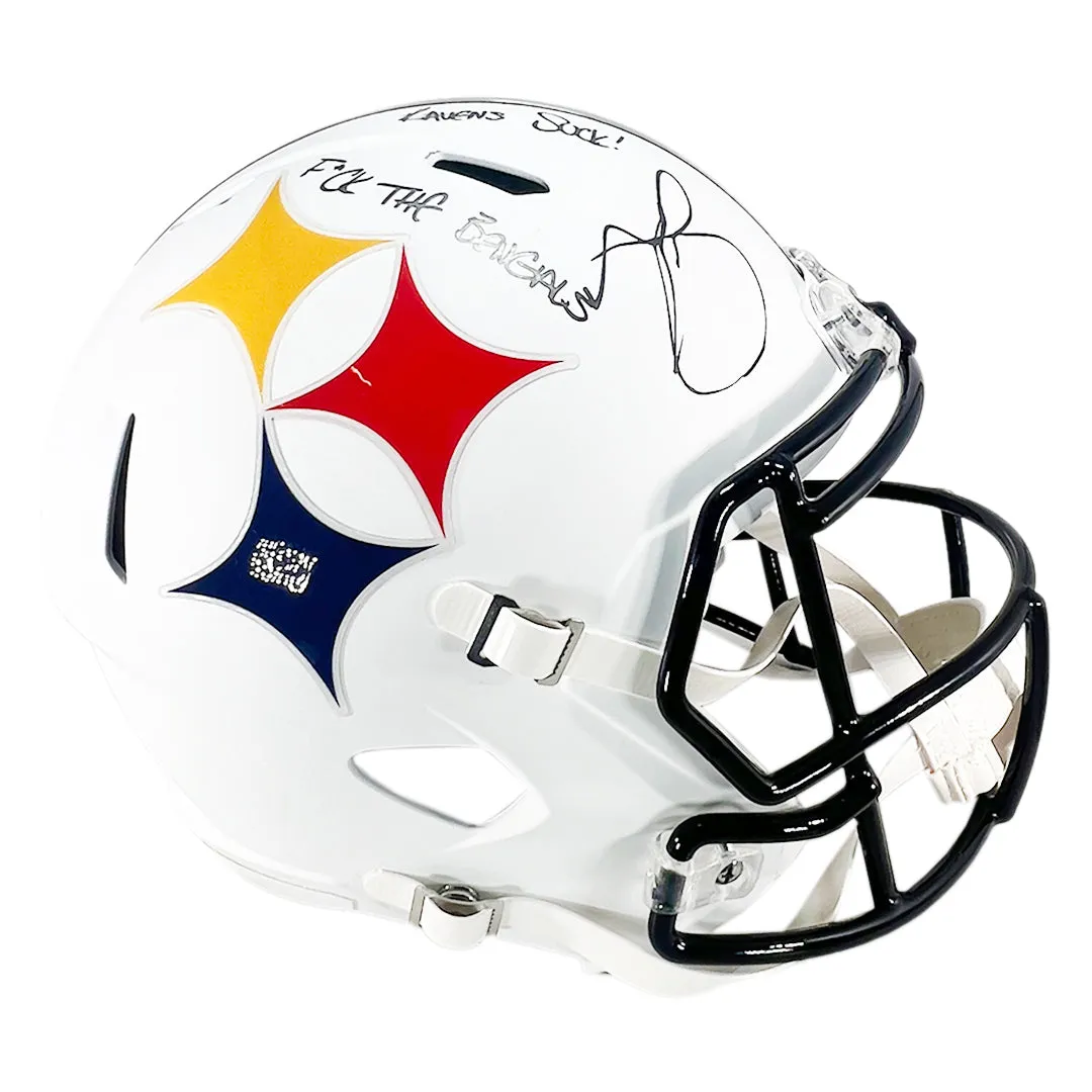 Minkah Fitzpatrick Signed Multi Inscription Inscription Pittsburgh Steelers AMP Speed Full-Size Replica Football Helmet (JSA)