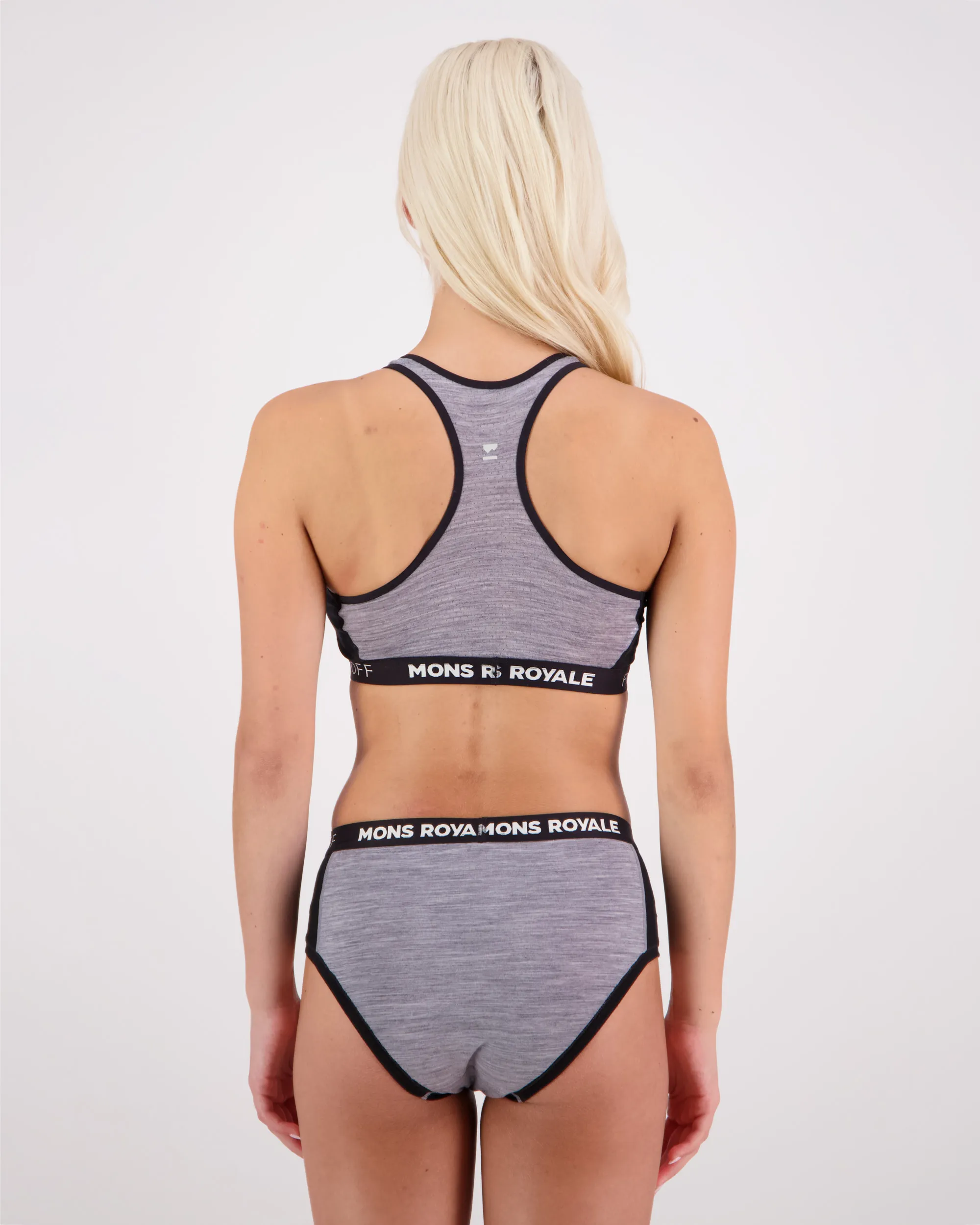 Mons Royale Sierra Sports Bra Grey Heather / Black | Buy Mons Royale Sierra Sports Bra Grey Heather / Black here | Outnorth