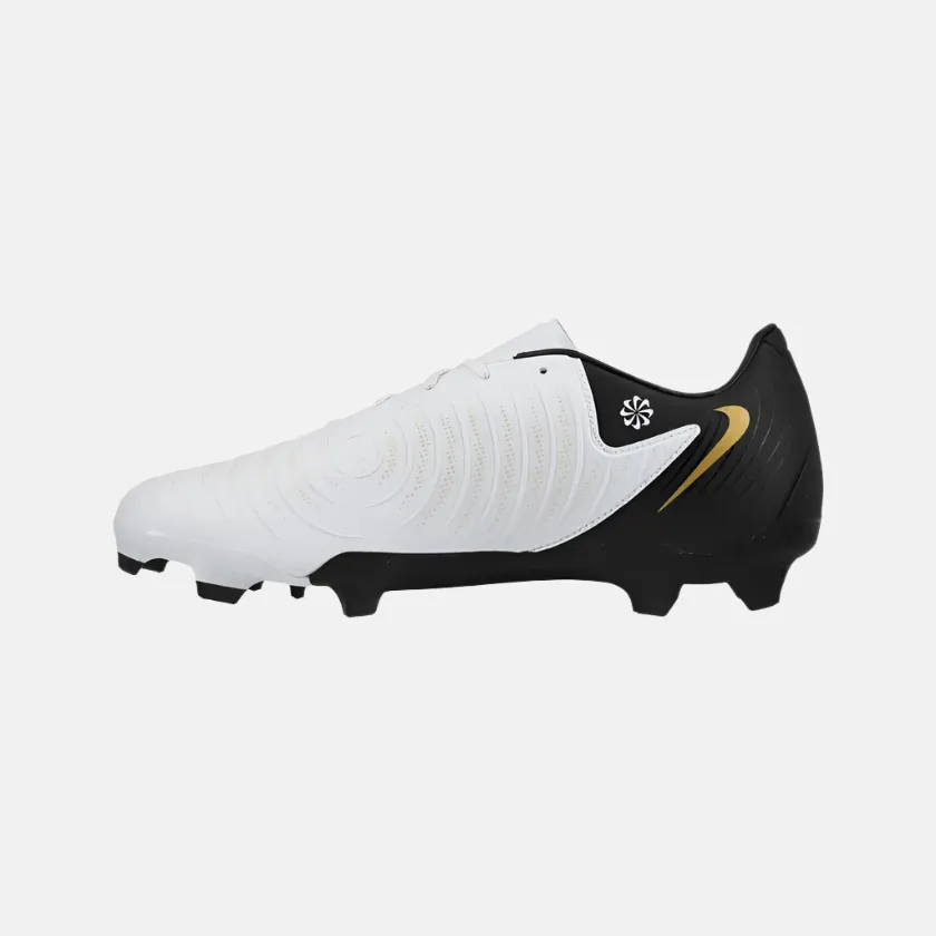 Nike Phantom GX 2 Academy MG Low-Top Football Shoes -White/Metallic Gold Coin/Black