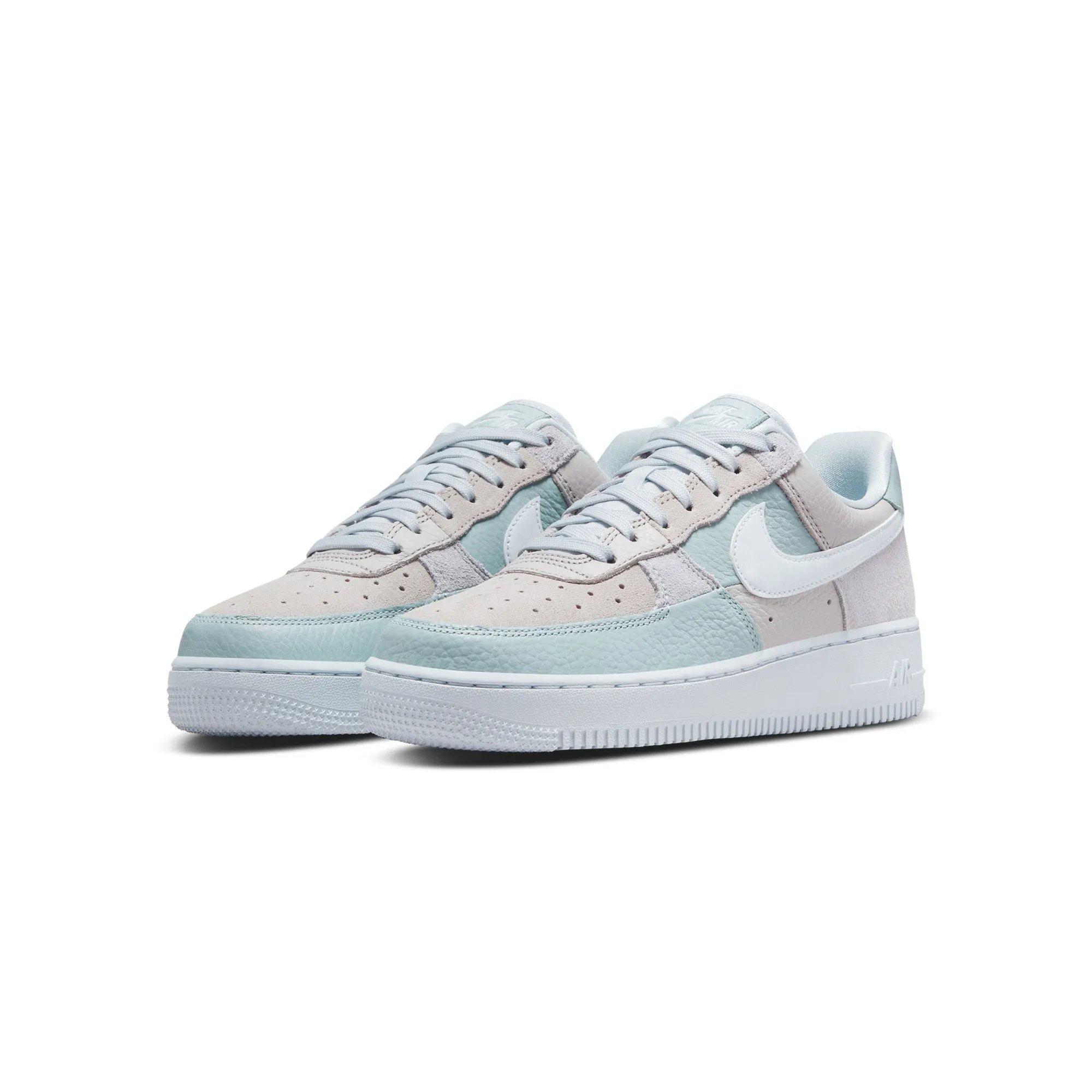 Nike Womens Air Force 1 '07 Shoes 'Football Grey/Aura Ocean Cube'