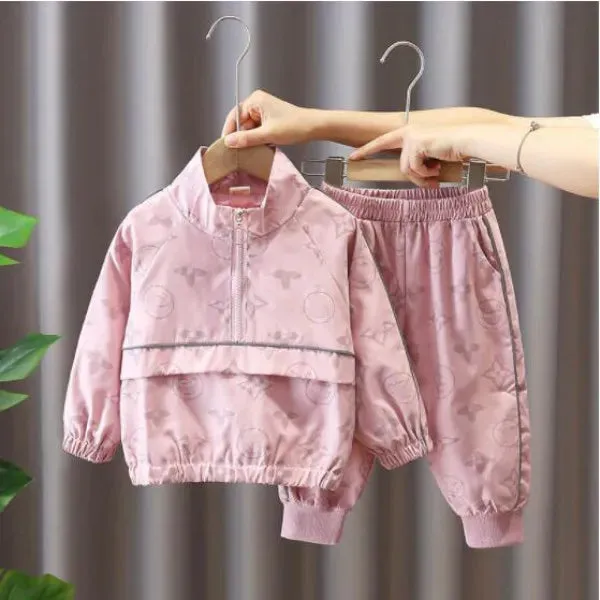 Non-Bran-D No Correct Letters  New Toddler Baby Boys Girls Clothes Fashion Print Jacket Pants Kids Sportswear Suit Children Clothing Aut