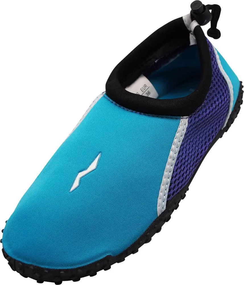 Norty Wave Kids Sizes 11-4 Boys / Girls Slip on Aqua Socks Pool Beach Water Shoe, 40213