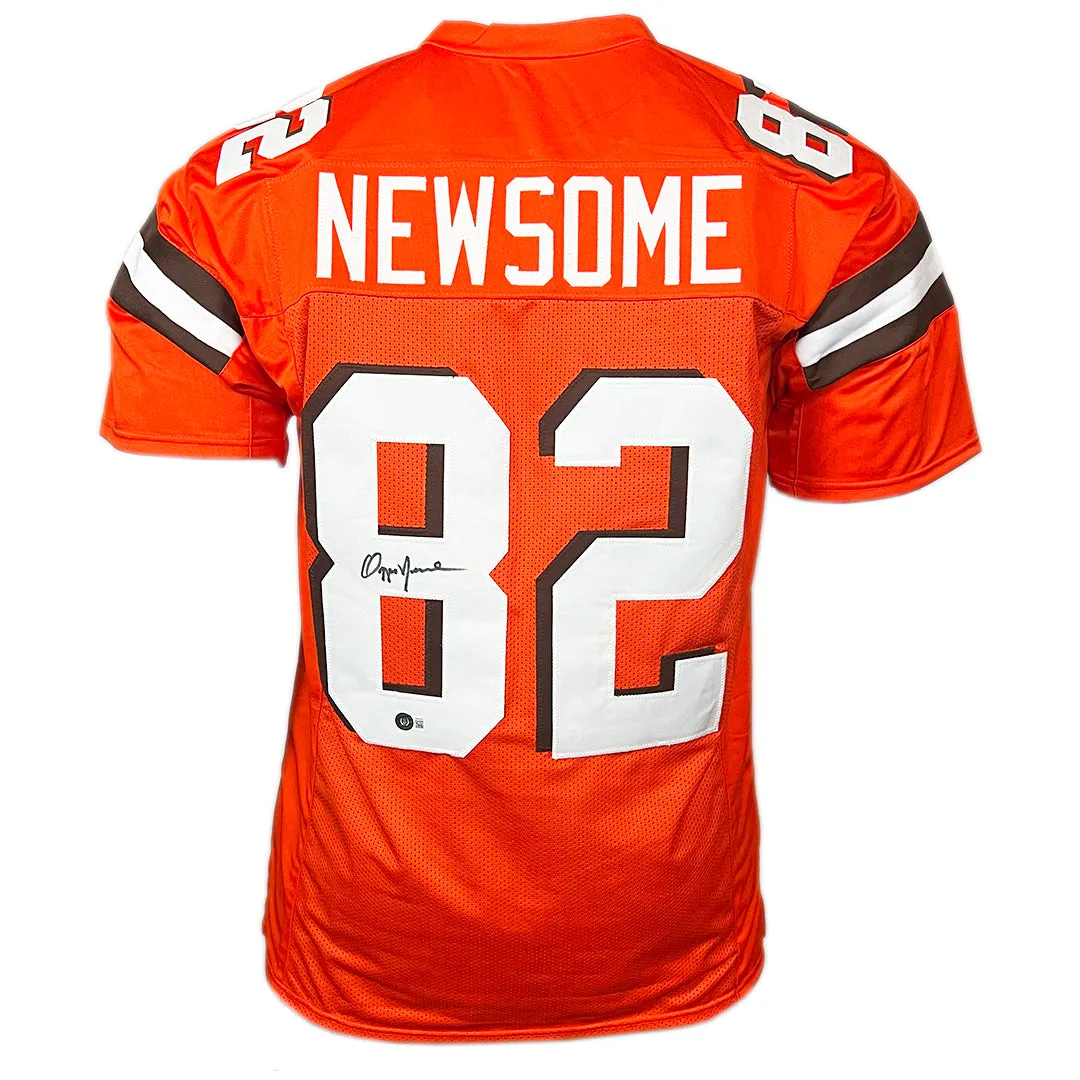 Ozzie Newsome Signed Cleveland Orange Football Jersey (Beckett)