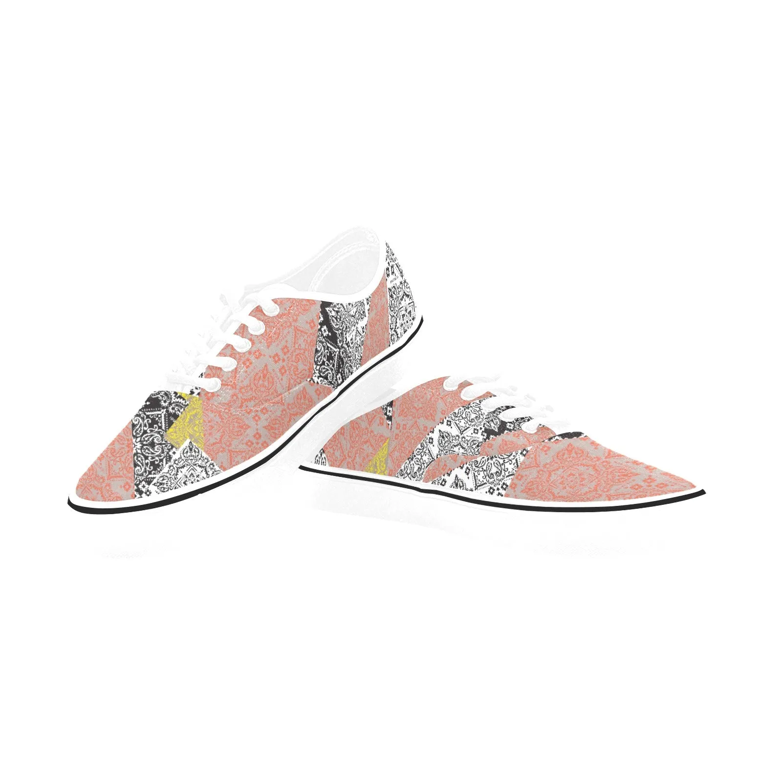 Patchwork, Women's Classic Canvas Low Top Sneakers