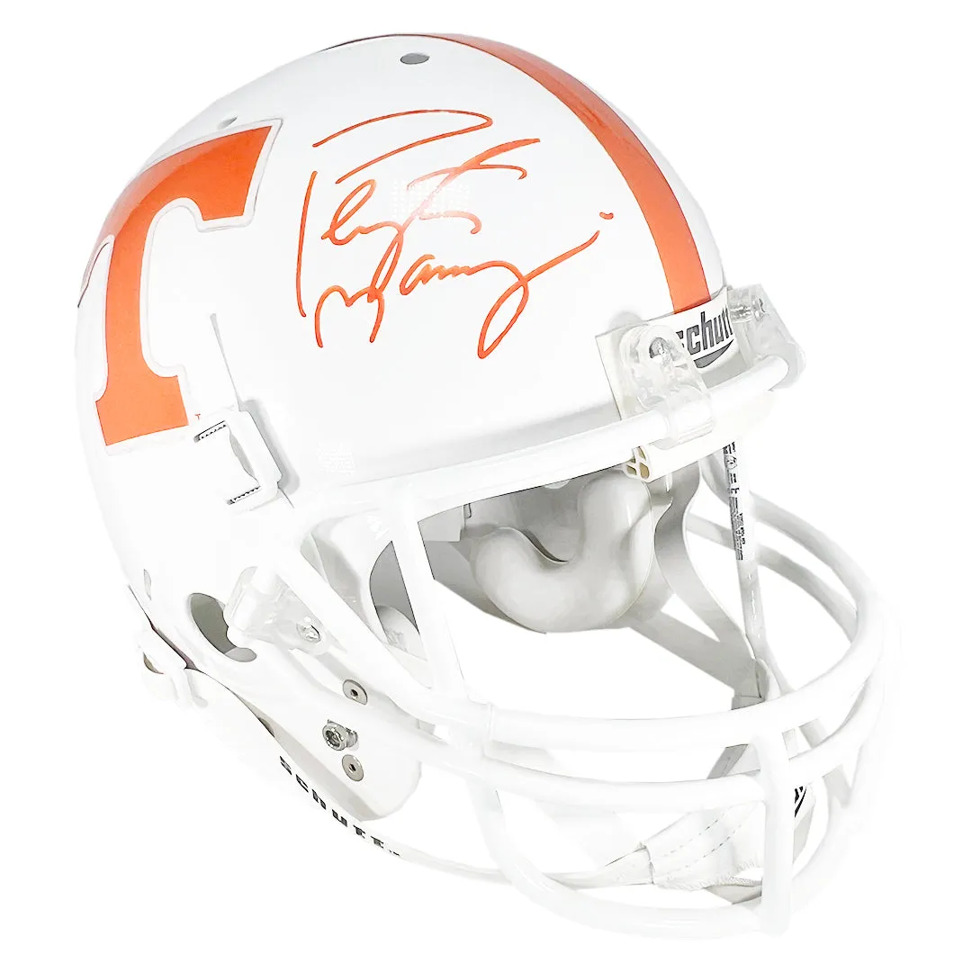 Peyton Manning Signed Tennessee Vols White Full-Size Schutt Replica Football Helmet (JSA)