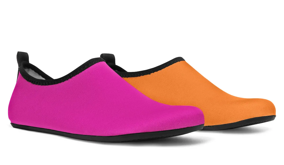 Pink And Orange Mismatch Water Shoes