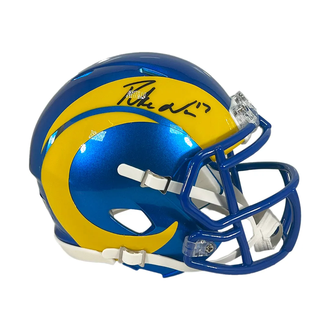 Puka Nacua Signed Los Angeles Rams Speed Mini Football Helmet (Fanatics)