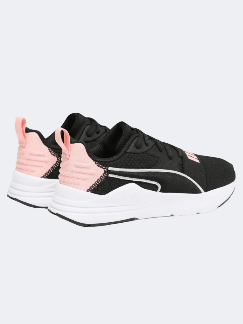 Puma Wired  Women Lifestyle Shoes Black/White/Peach