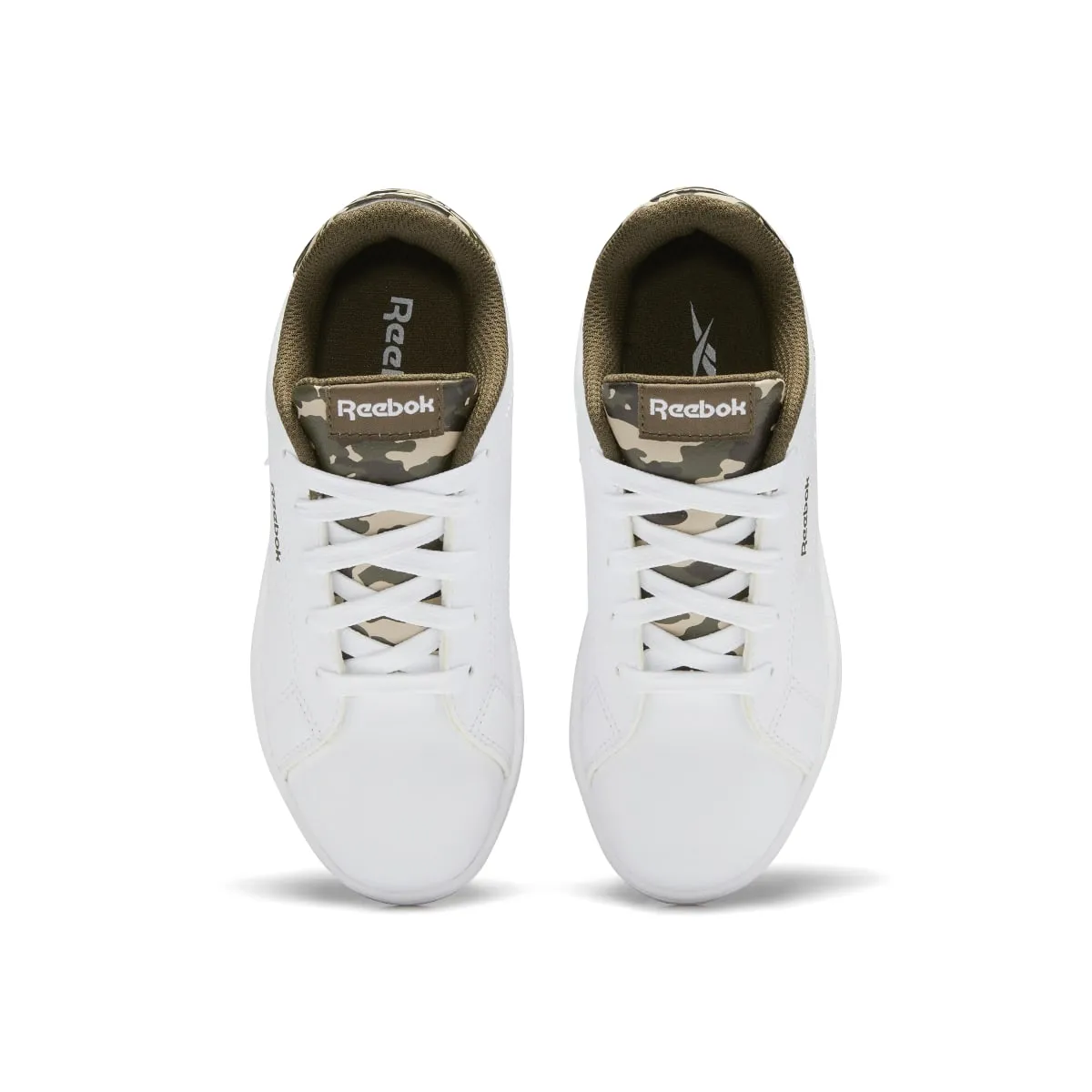 REEBOK GY8489 ROYAL COMPLETE CLN 2.0 JR'S (Medium) White/White/Green Synthetic Lifestyle Shoes