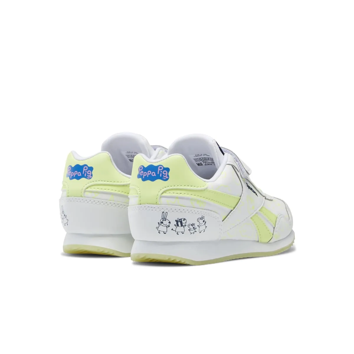 REEBOK GZ6490 ROYAL CL JOGGER 3.0 1V YTH'S (Medium) White/Energy Glow/ White Synthetic Lifestyle Shoes