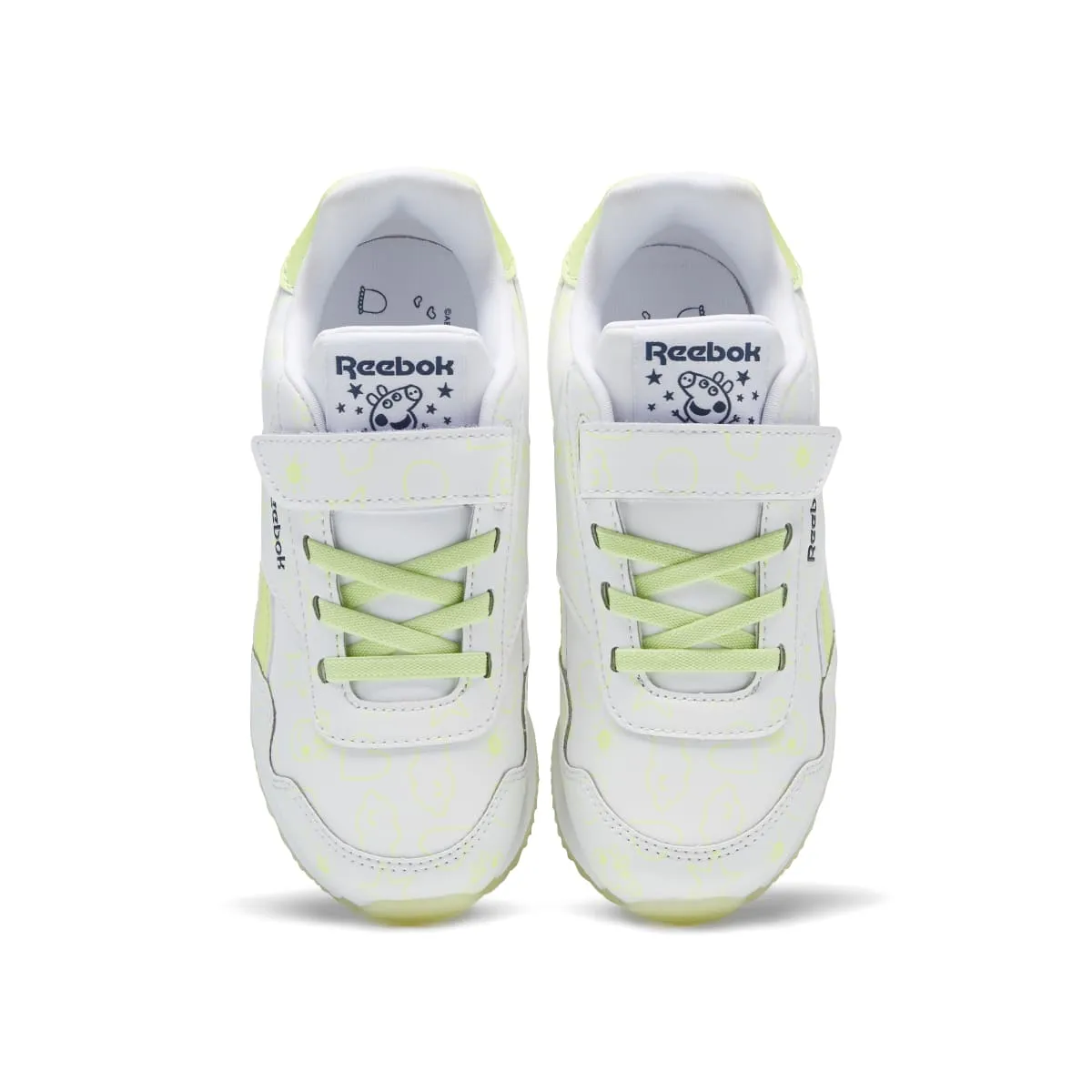 REEBOK GZ6490 ROYAL CL JOGGER 3.0 1V YTH'S (Medium) White/Energy Glow/ White Synthetic Lifestyle Shoes