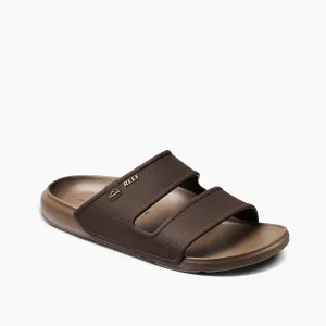 Reef "Oasis Double Up" Men's Slide Sandals in Brown/Tan