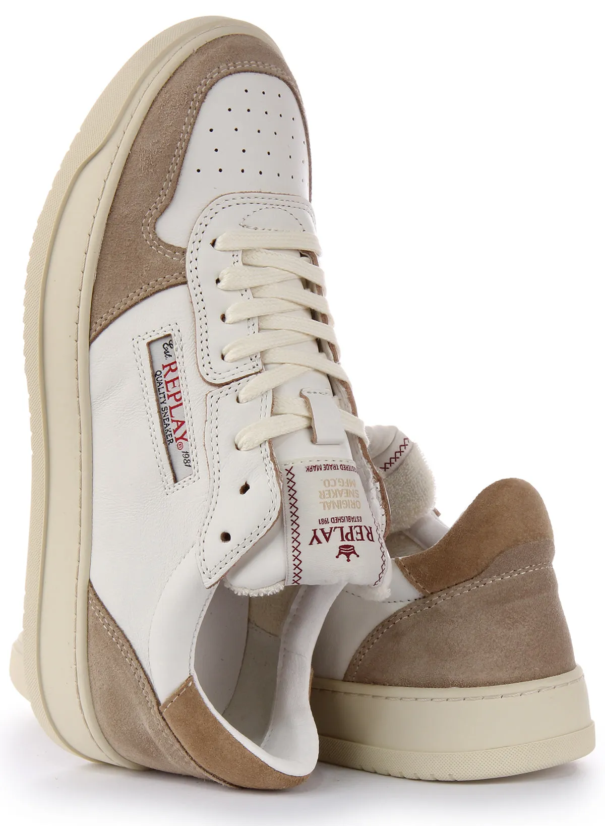 Replay Reload Suede In Beige For Men