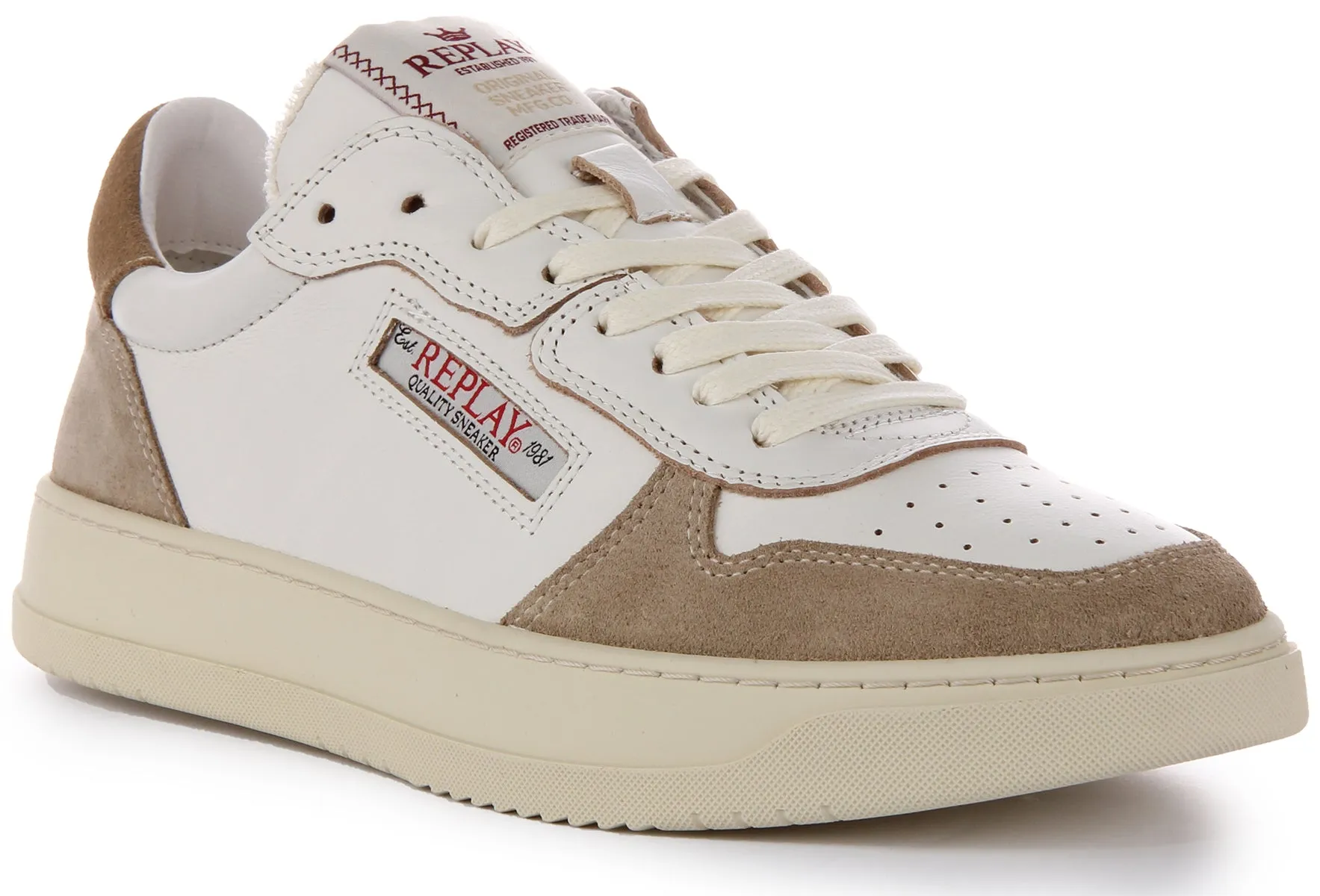 Replay Reload Suede In Beige For Men