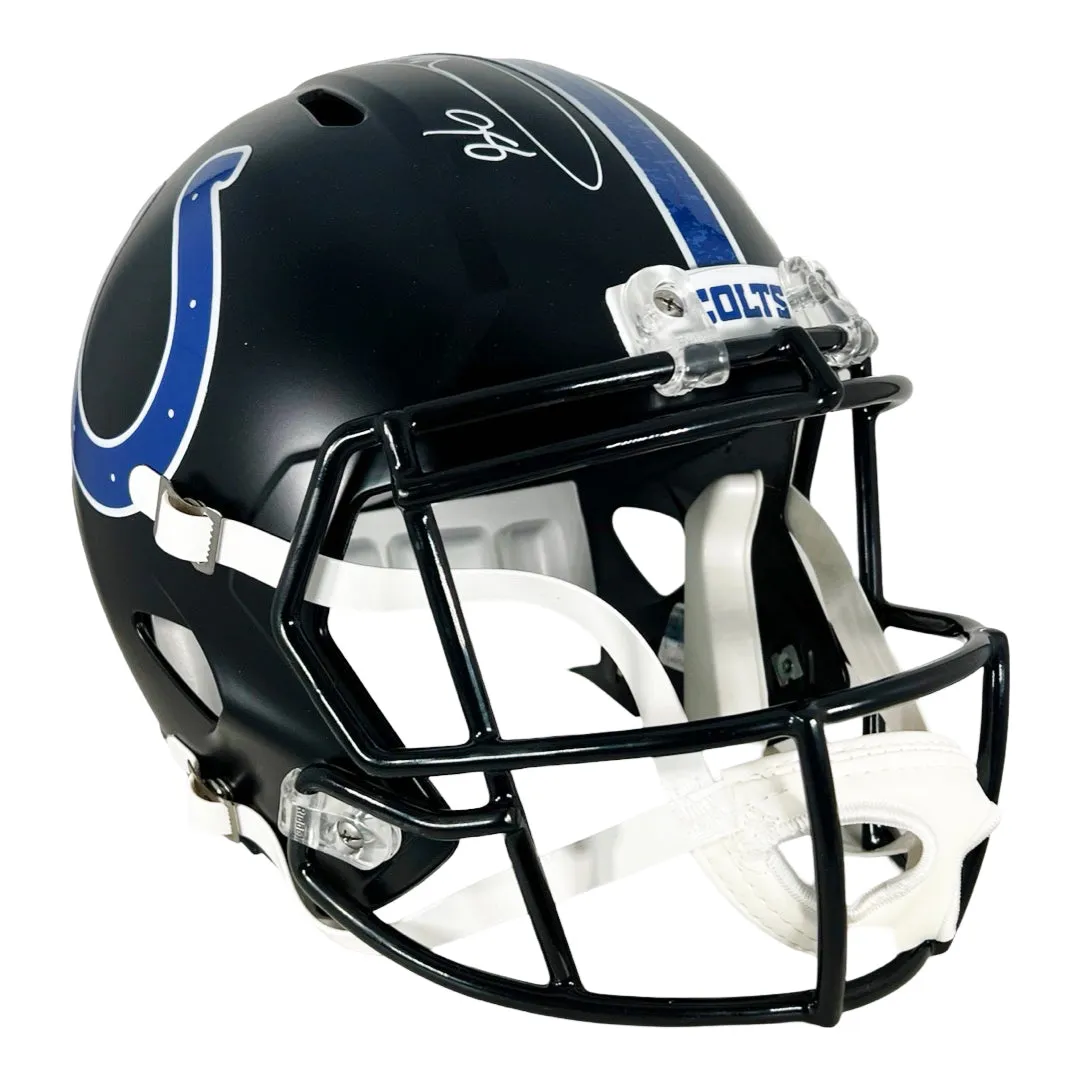 Robert Mathis Signed Indianapolis Colts Alt 2023 Speed Full-Size Replica Football Helmet (JSA)