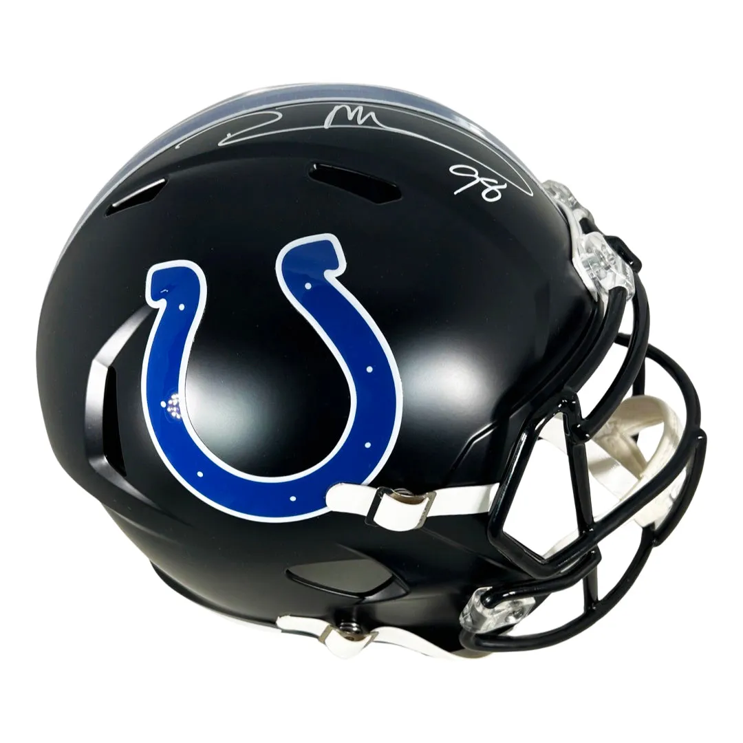 Robert Mathis Signed Indianapolis Colts Alt 2023 Speed Full-Size Replica Football Helmet (JSA)