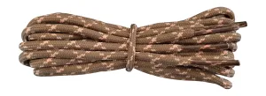 Round 3 mm Shoelaces Brown with Peach flecks for walking shoes or trainers