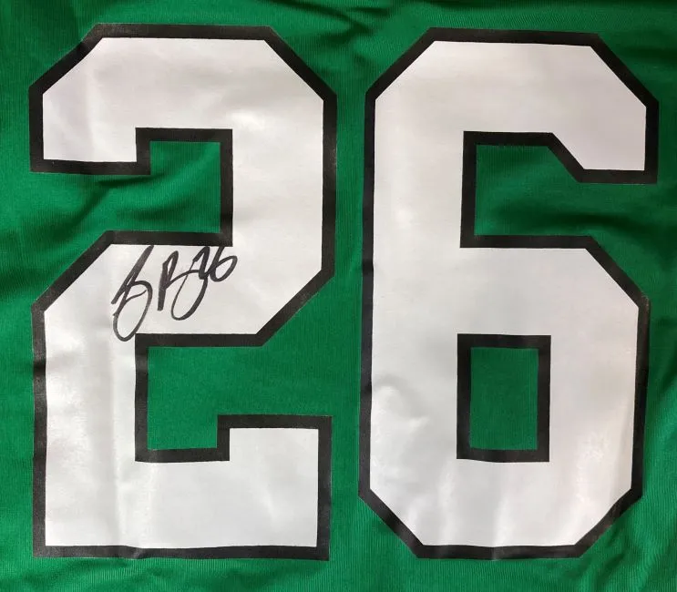 Saquon Barkley Signed Eagles Nike Kelly Green Game Replica Jersey BAS ITP