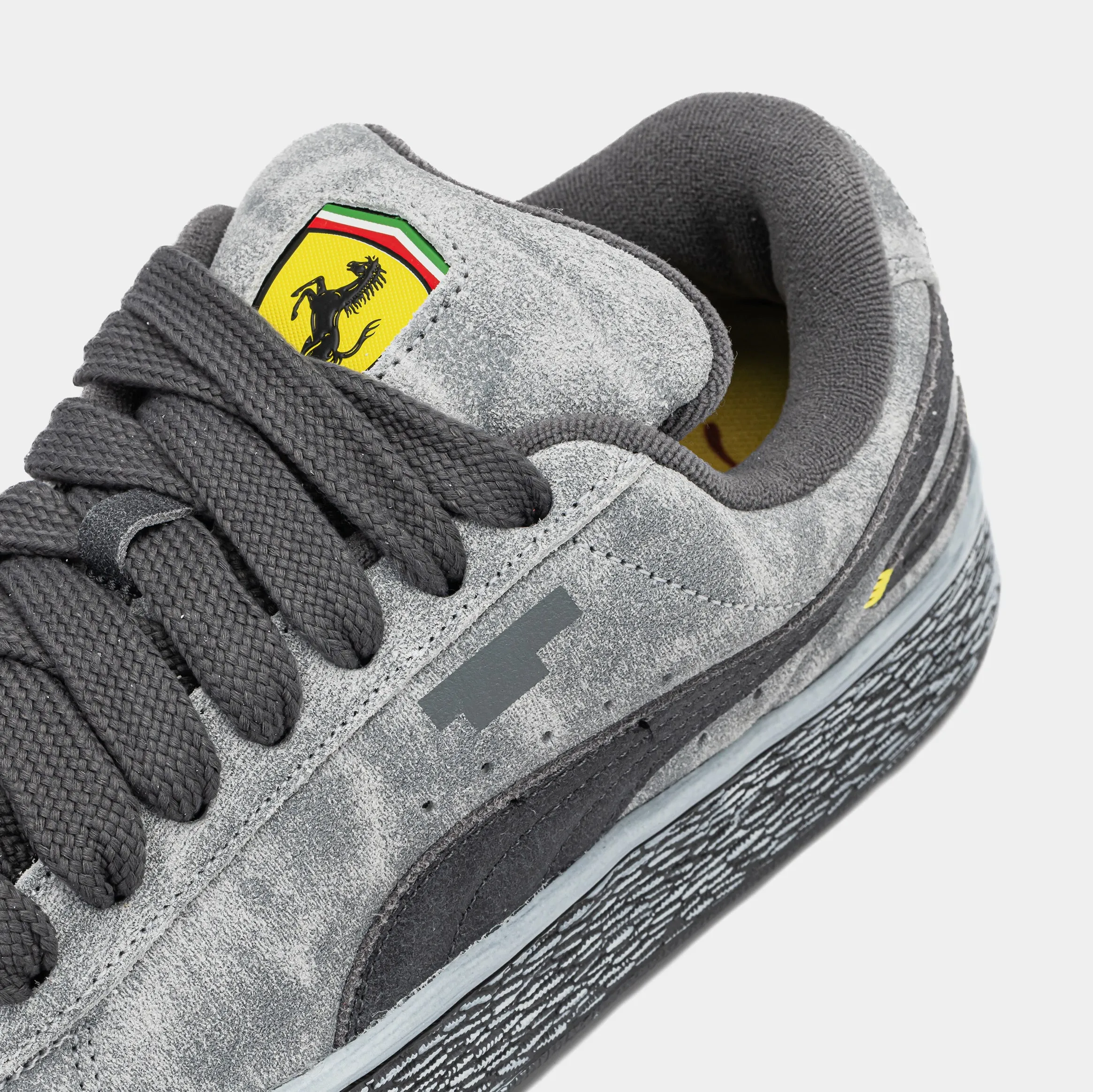 Scuderia Ferrari Desert Sun Suede XL Mens Lifestyle Shoes (Desert Black/Grey)