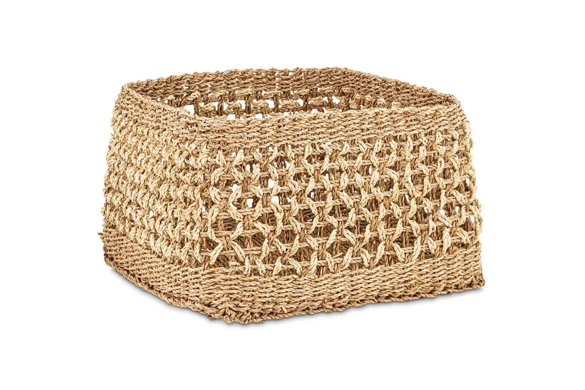 Shimla Square Seagrass And Palm Leaf Basket