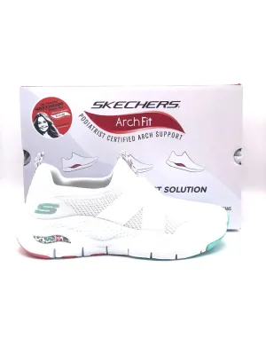 'Skechers' Women's Arch Fit-Modern Rythm - White / Multi-Color