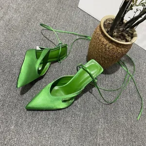 Summer Solid Color Sexy Strappy High-Heeled Sandals