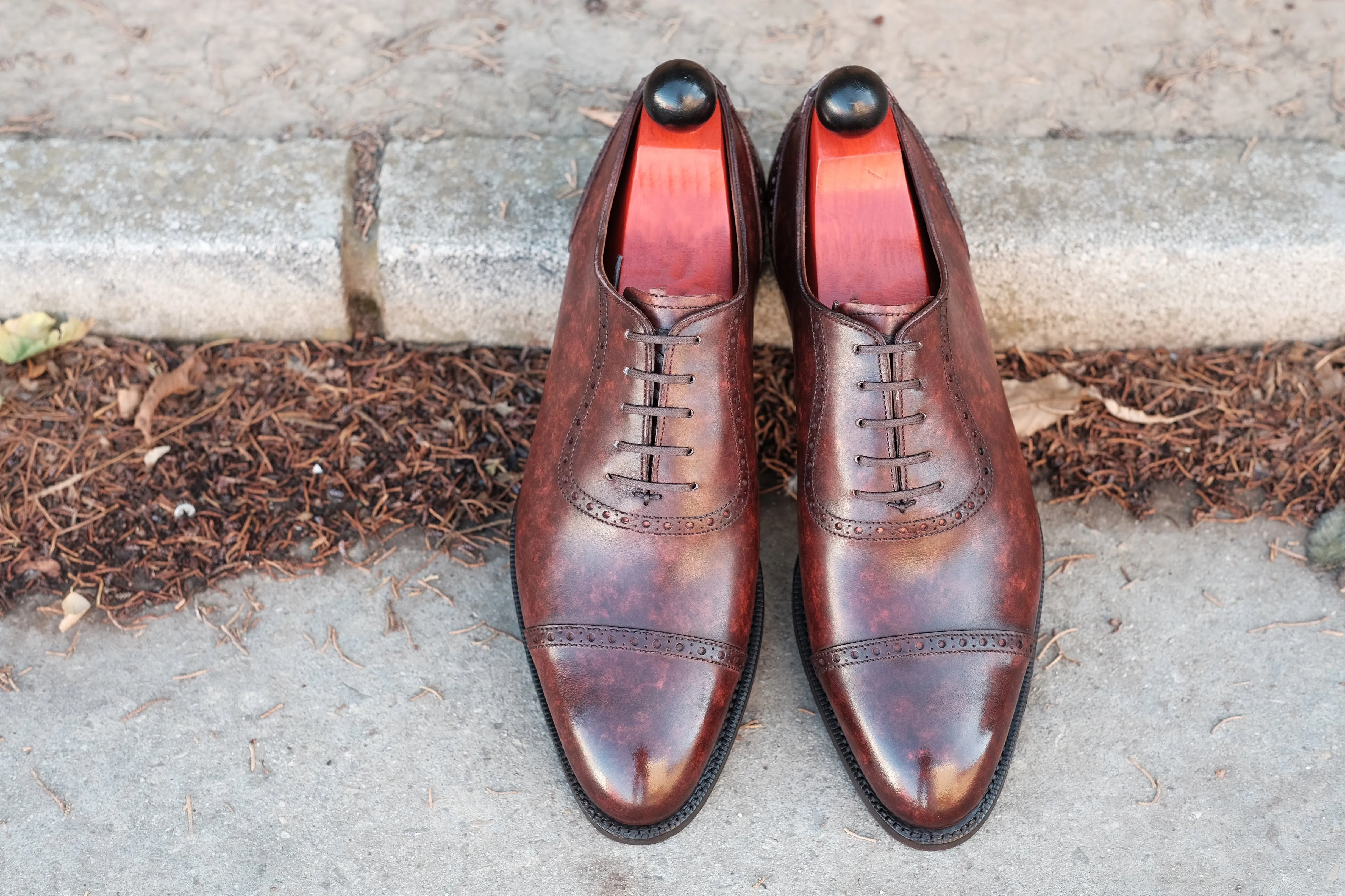 Sunnyside - MTO - Walnut Marble Patina - TMG Last - Single Leather Sole