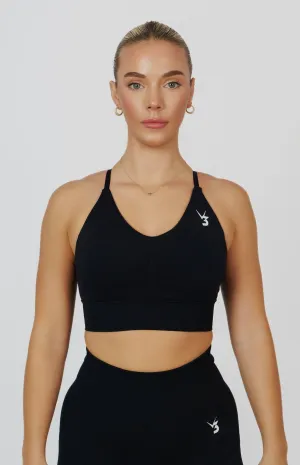 Tempo Seamless Multi-Way Sports Bra - Black