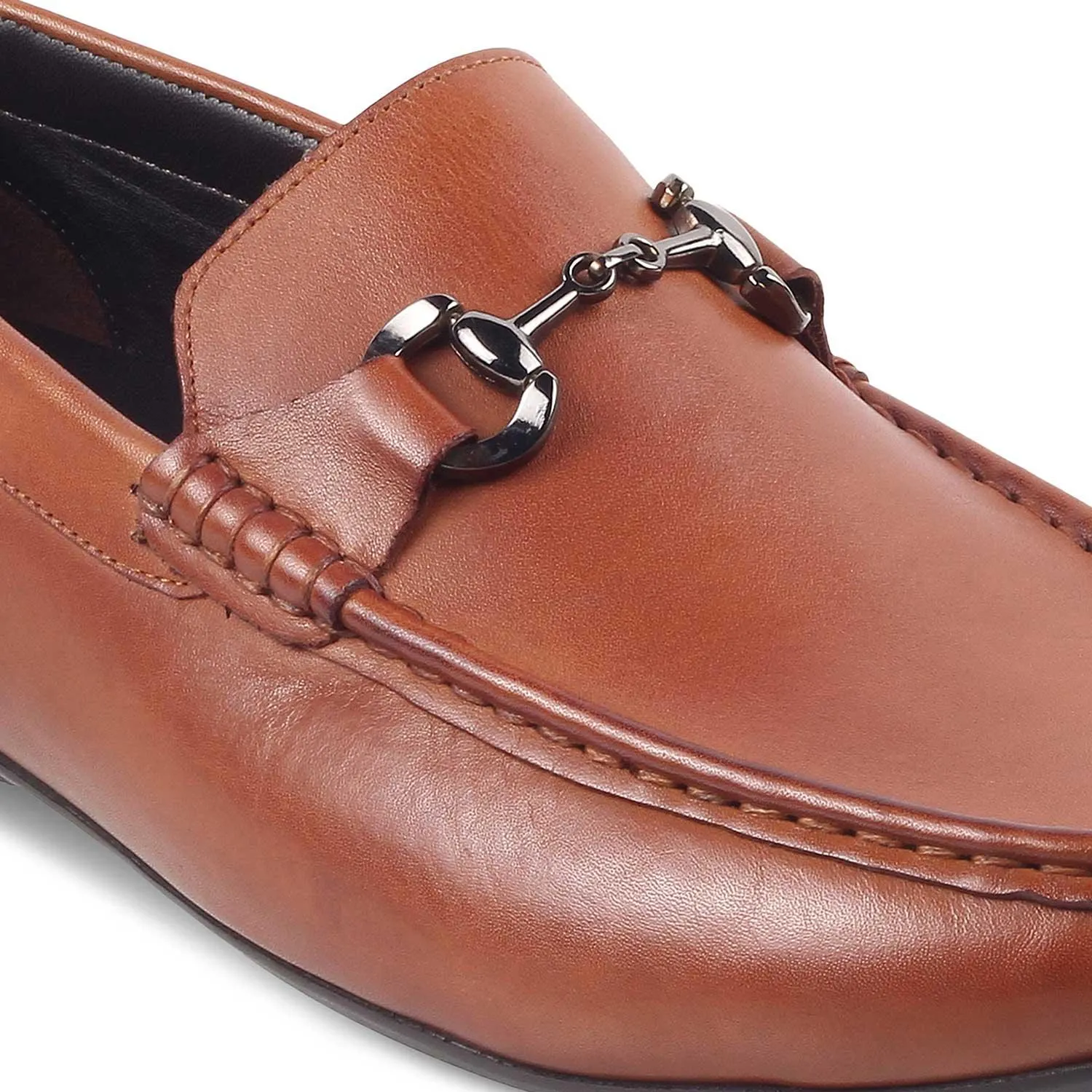 The Votterdam Tan Men's Leather Driving Loafers Tresmode