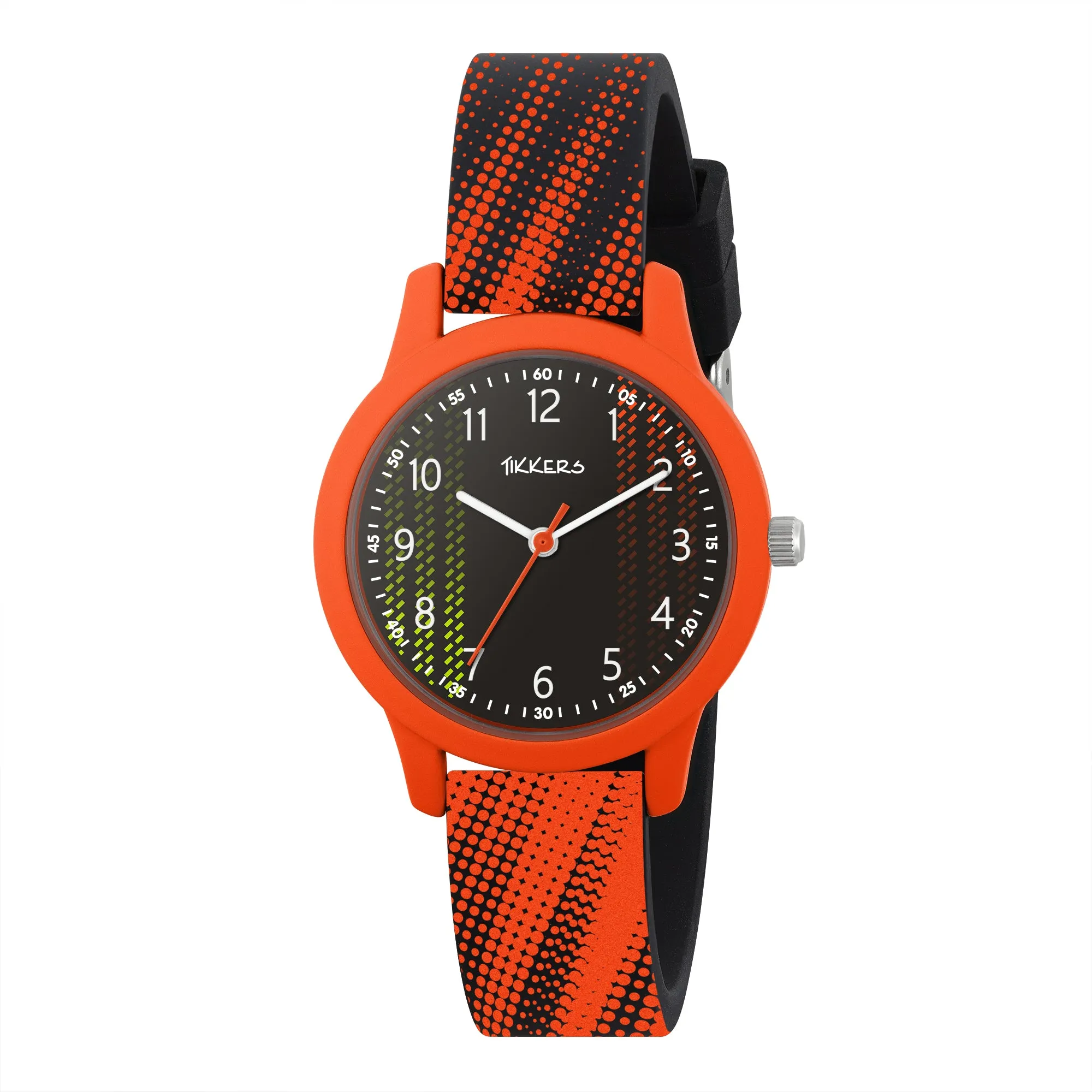 Tikkers Black & Orange Football Watch, Necklace and Wallet Gift Set