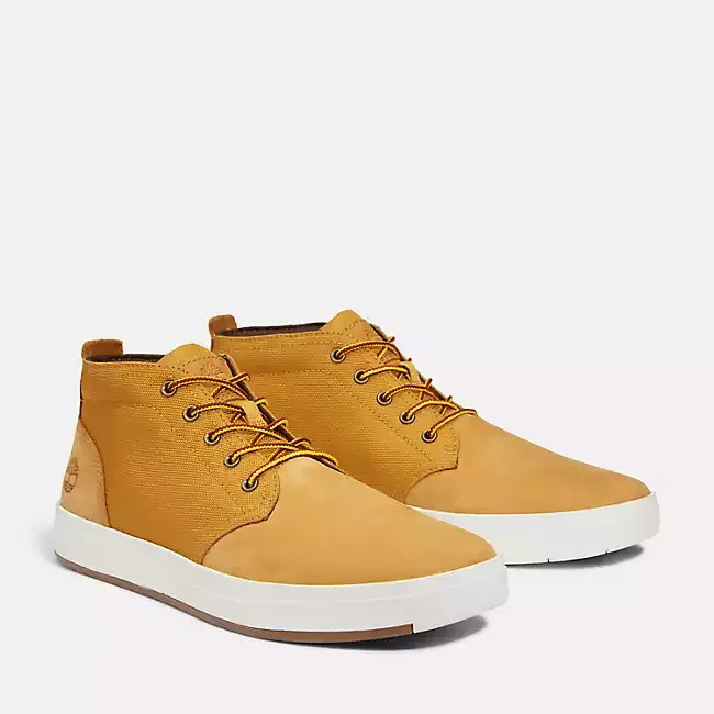 Timberland Men's Davis Square Chukka Shoes - Wheat Nubuck